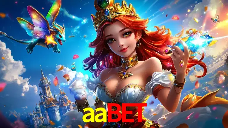 A princesa de um reino de fantasia mágico, com seu pequeno dragão, apresentando um mundo de prêmios encantados nos jogos de caça-níqueis do cassino aabet.